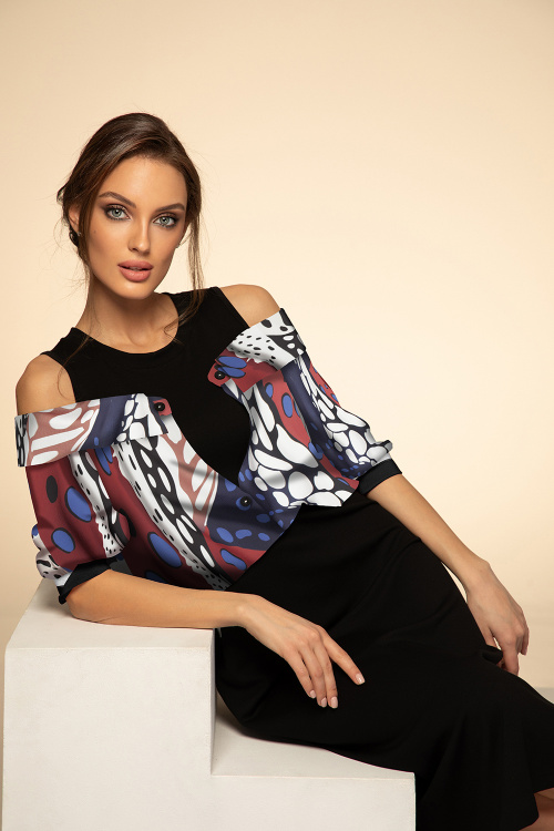 Рокля Stamped - Blue