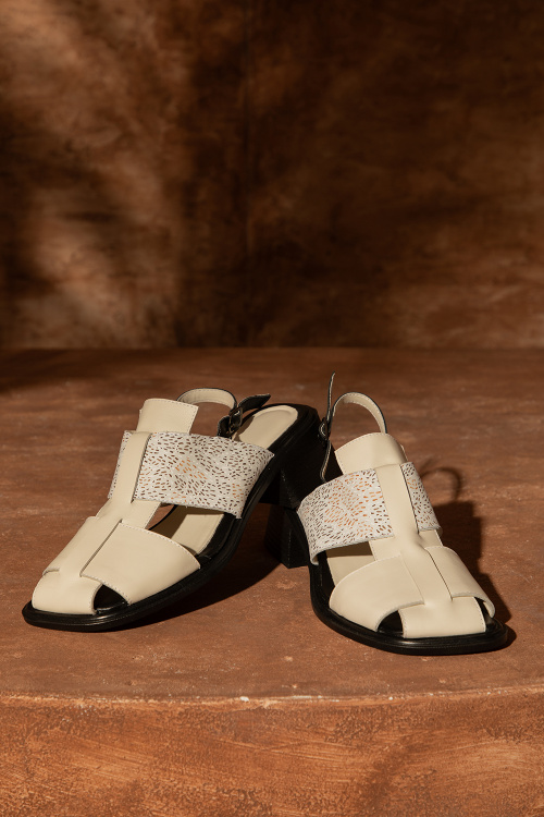 Сандали White Drops - 100% естествена кожа