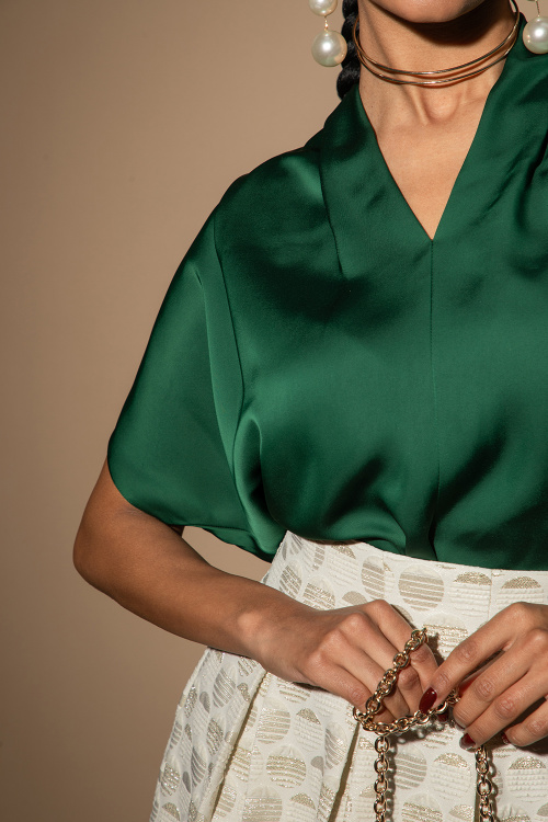 Блуза Satin Muse - Green