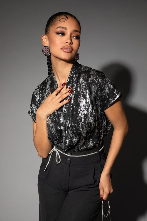 Блуза Satin Muse - Black Silver