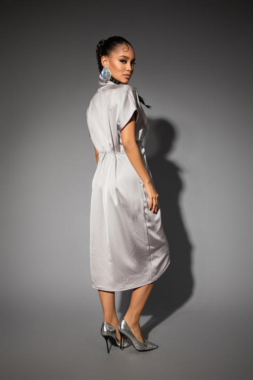 Рокля Satin Affair - Gray