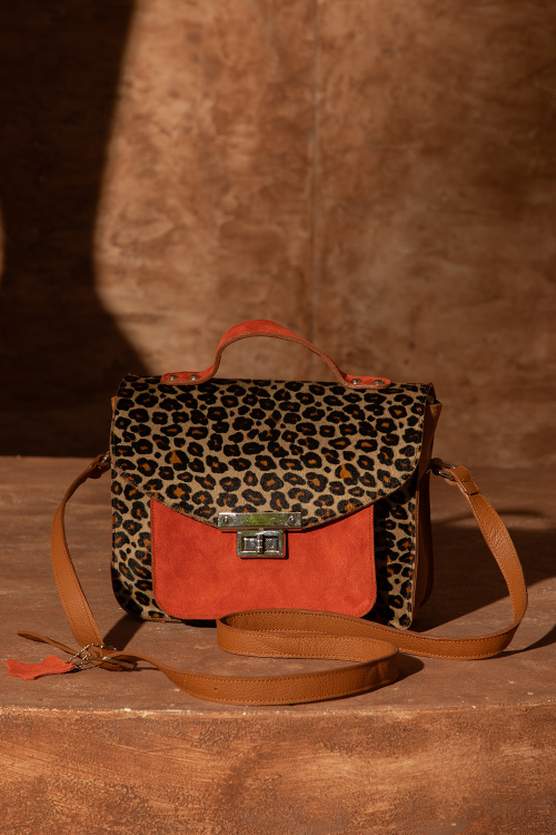 Чанта Leopard -100% естествена кожа