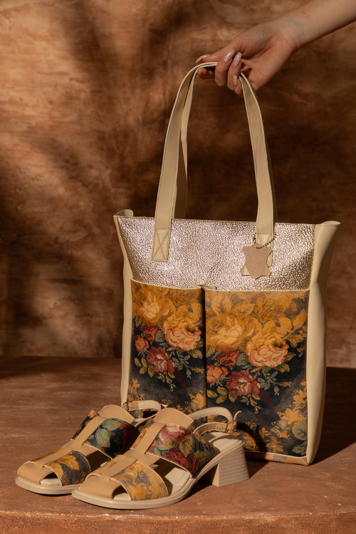 Чанта Flower Glow -100% естествена кожа