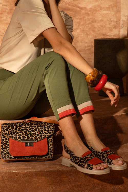 Сандали Leopard - 100% естествена кожаСандали Leopard - 100% естествена кожа