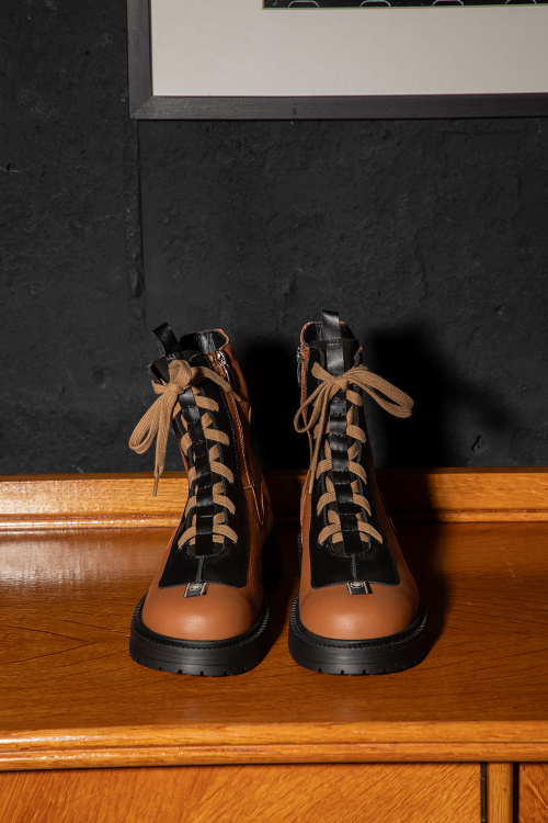 Боти Poshy - Brown - 100% естествена кожа