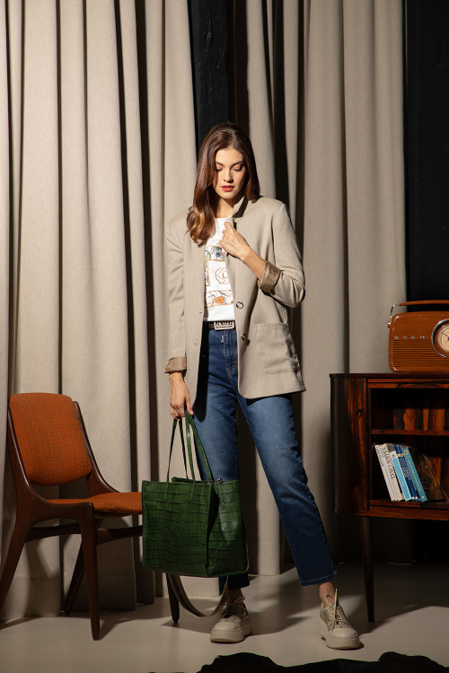 Чанта Juliet - Green - 100% естествена кожа