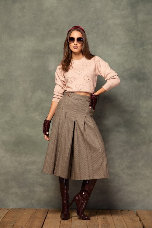 Блуза машинно плетиво в розово