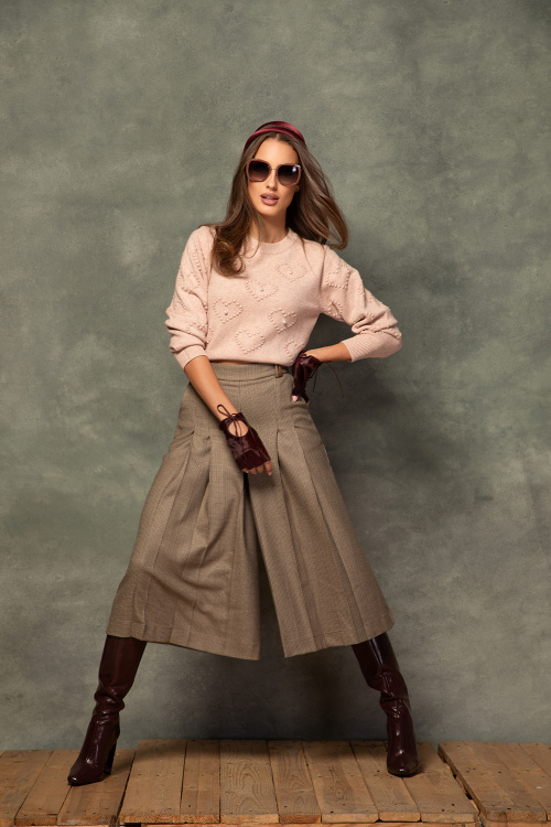 Блуза машинно плетиво в розово