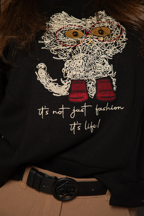 Блуза бомбър с бродерия