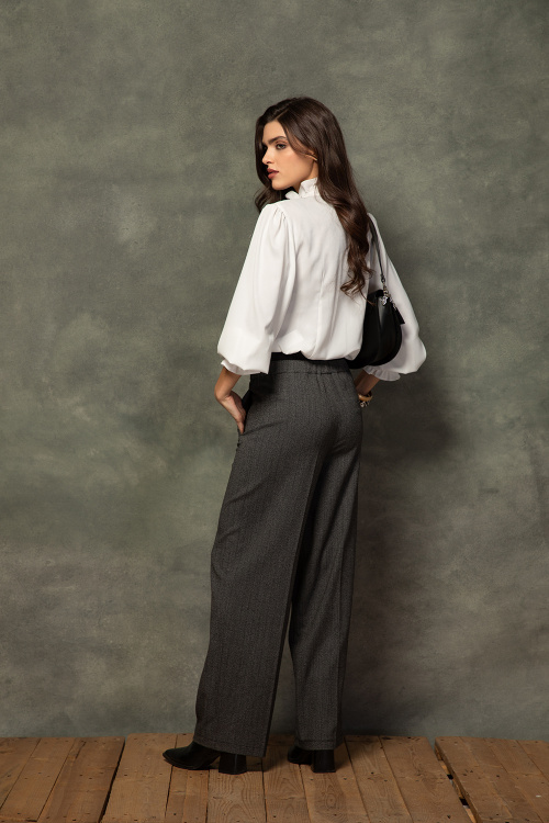 Прав панталон с двоен колан