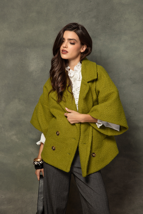 Палто от букле в каки