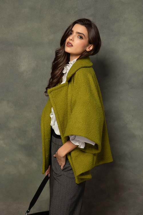 Палто от букле в каки