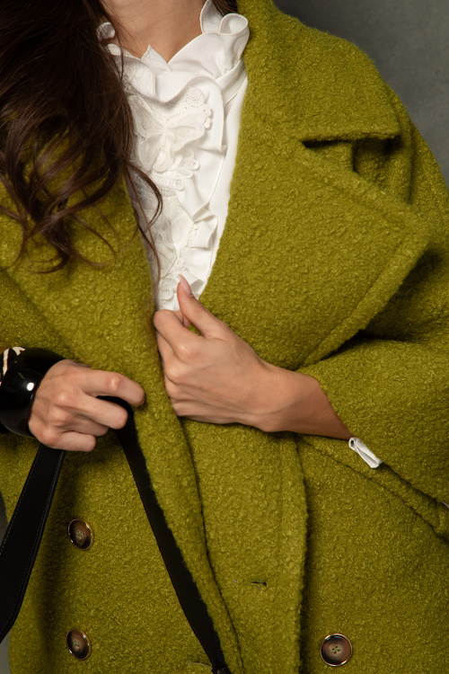 Палто от букле в каки