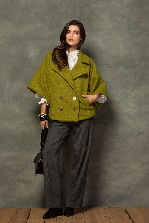 Палто от букле в каки