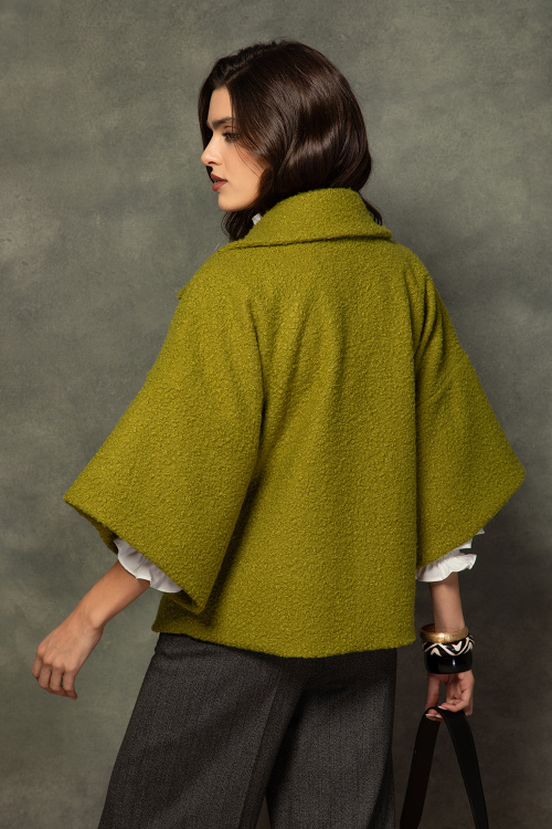 Палто от букле в каки