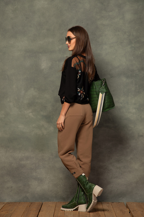 Блуза бомбър с тюлен гръб