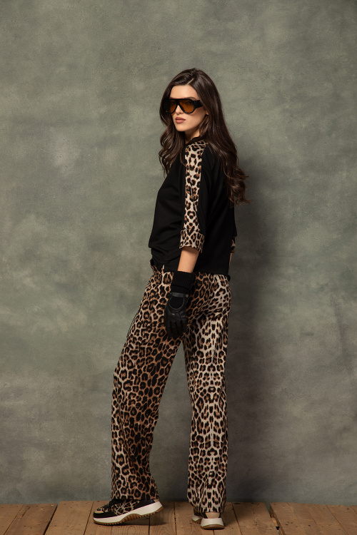 Обувки в животински принт от 100% естествена кожа