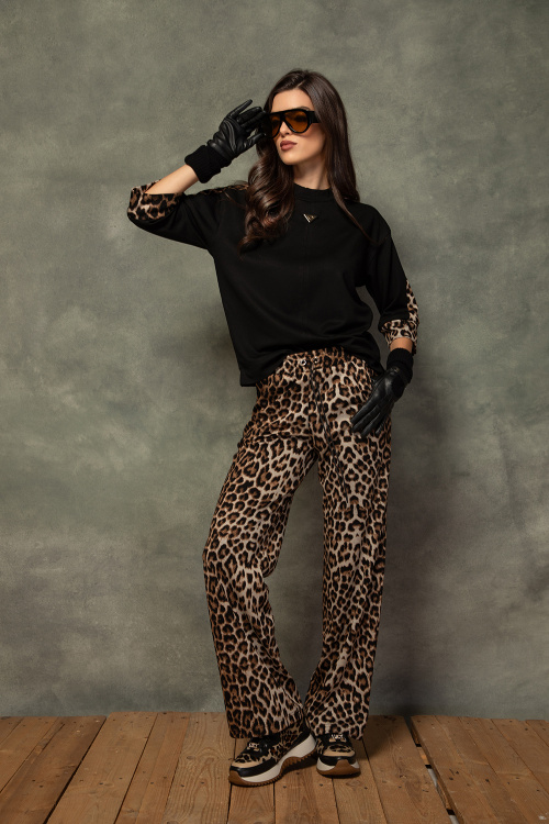 Обувки в животински принт от 100% естествена кожа