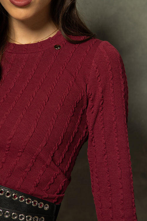 Трико миди рокля с чупки