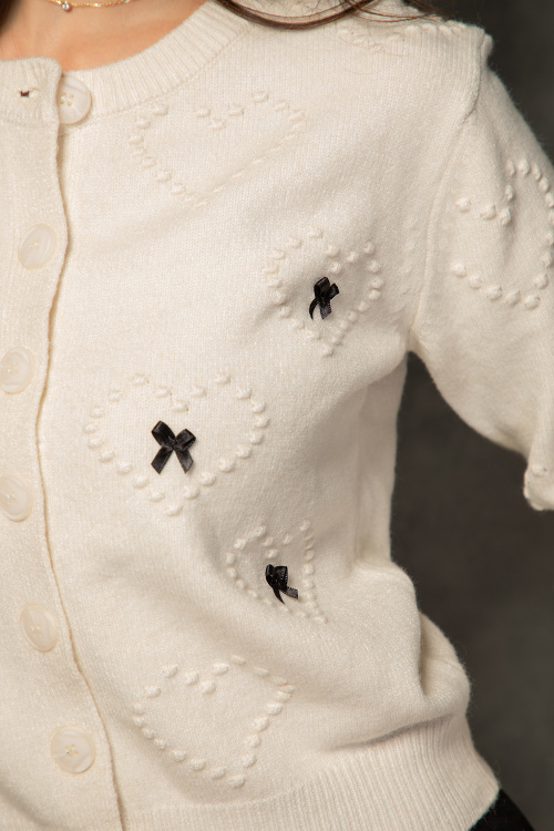 Жилетка машинно плетиво в екрю