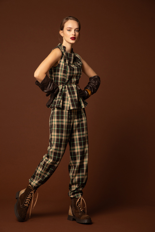 Панталон тип балон в каре