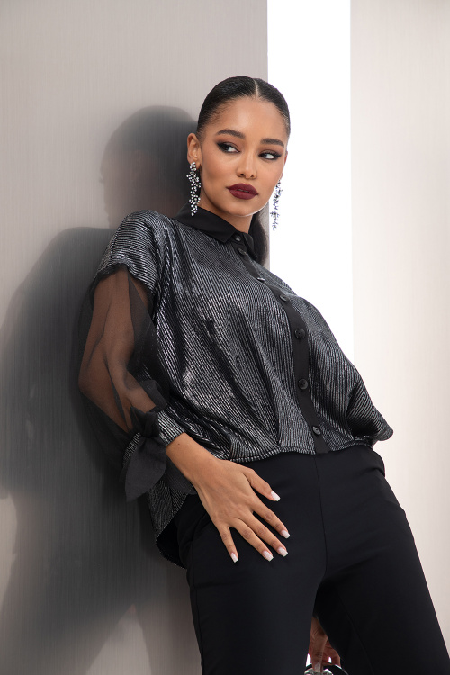 Панталон с дантелен детайл