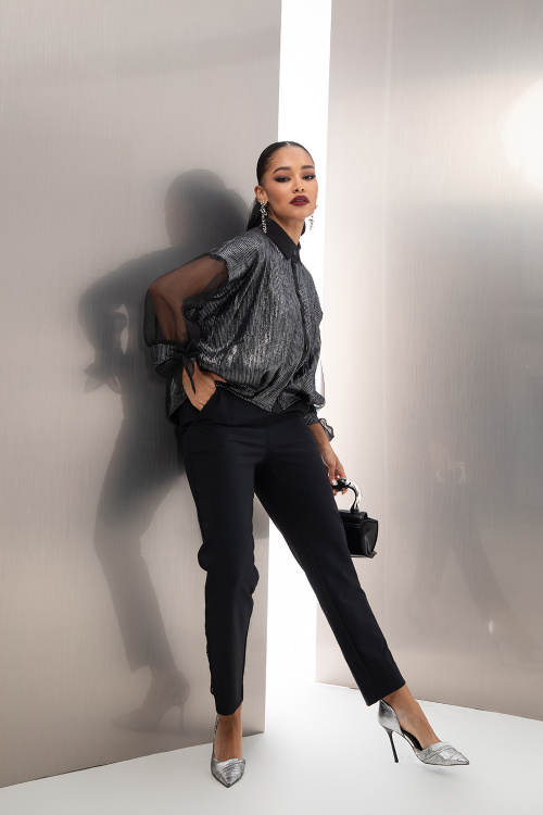 Панталон с дантелен детайл