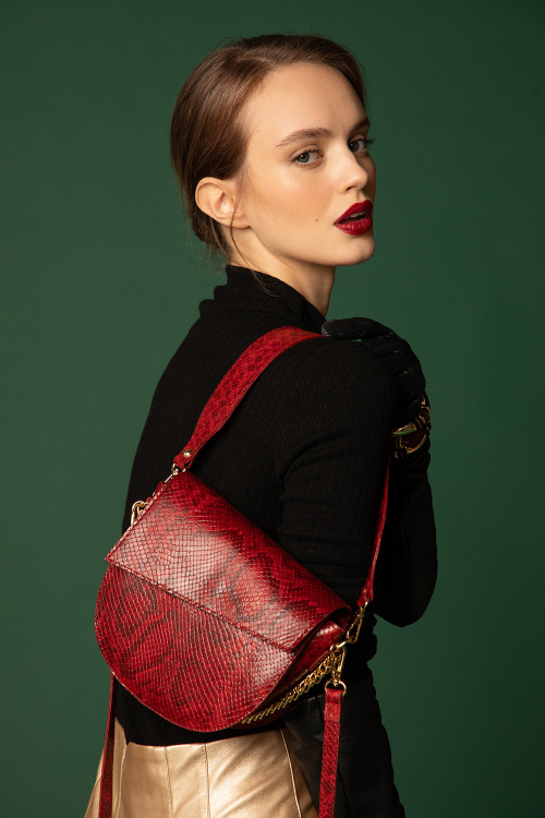 Чанта Palette - Red - 100% естествена кожа