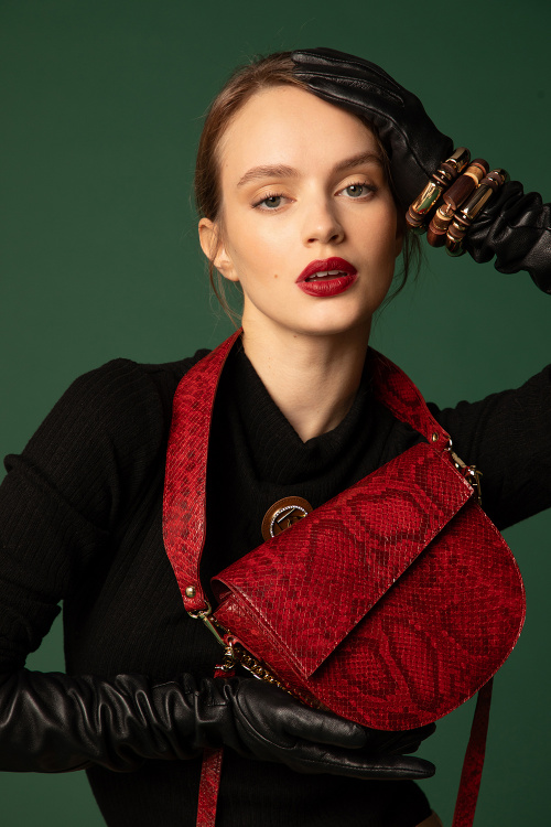 Чанта Palette - Red - 100% естествена кожа