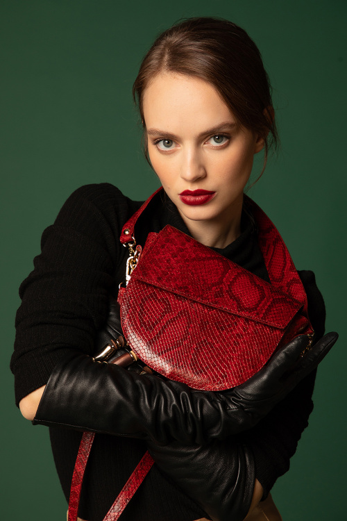 Чанта Palette - Red - 100% естествена кожа