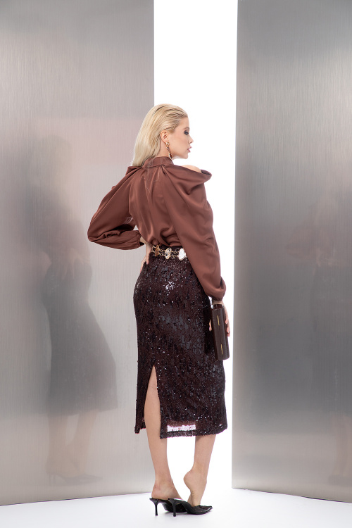 Миди пола с пайети