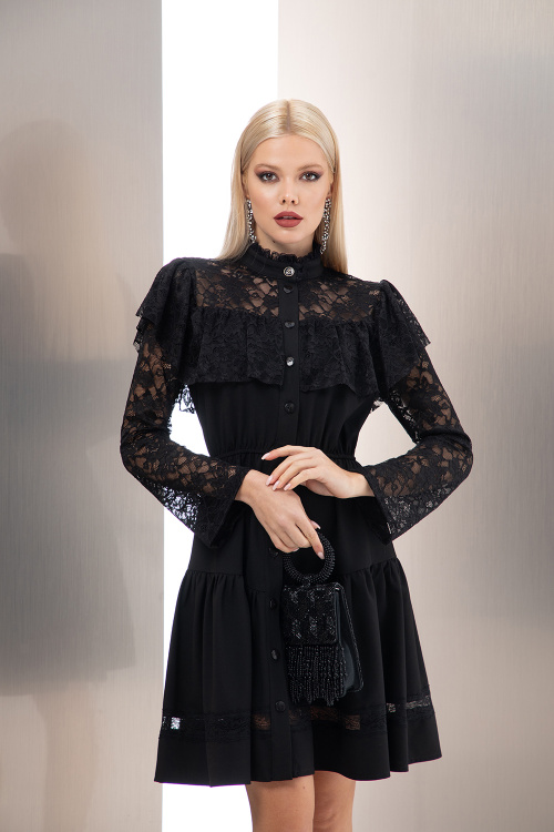 Риза рокля с дантела