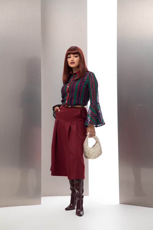 Дантелена риза в райе