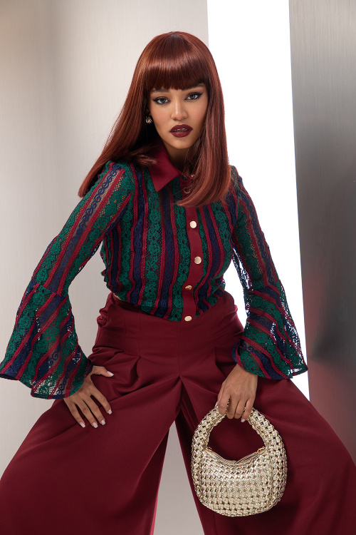 Дантелена риза в райе