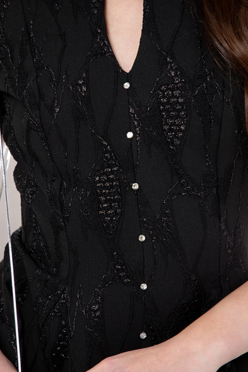 Разкроена рокля от жакард