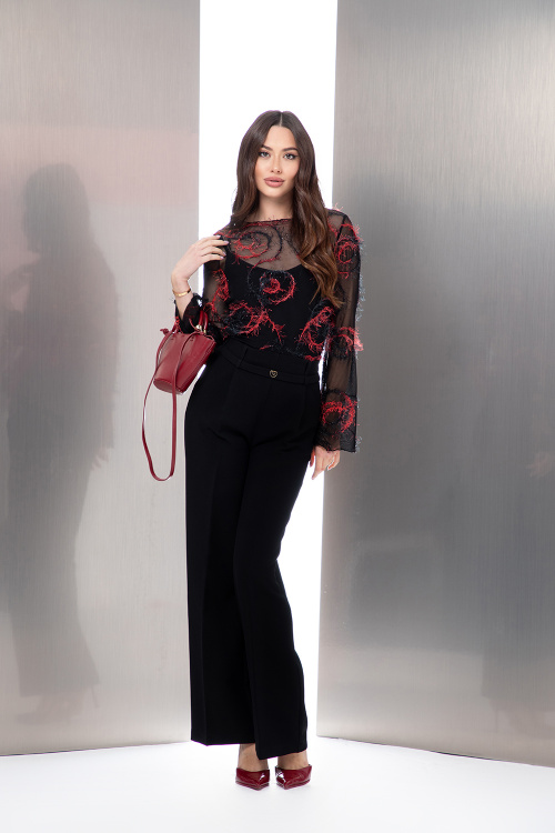 Тюлена блуза с 3Д ефект