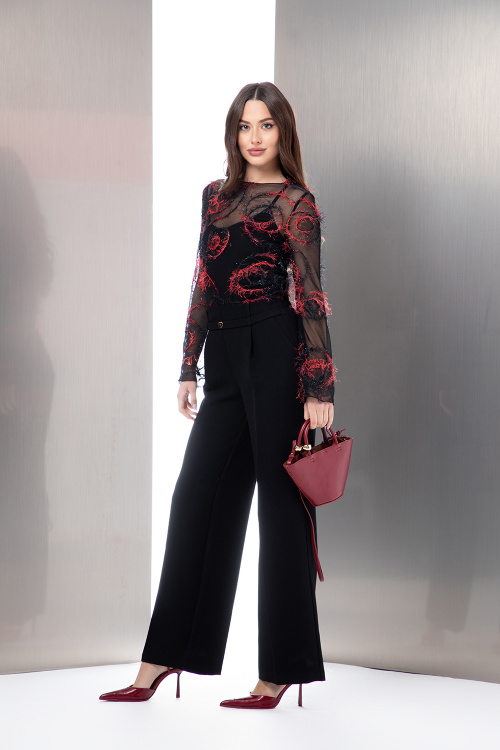 Тюлена блуза с 3Д ефект